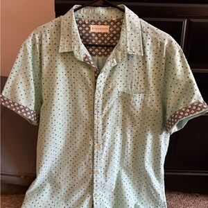 Diamond Supply Co. Light Green Patterned Button Down Shirt